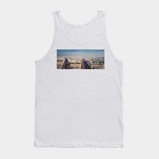 Aerial Paris cityscape Tank Top